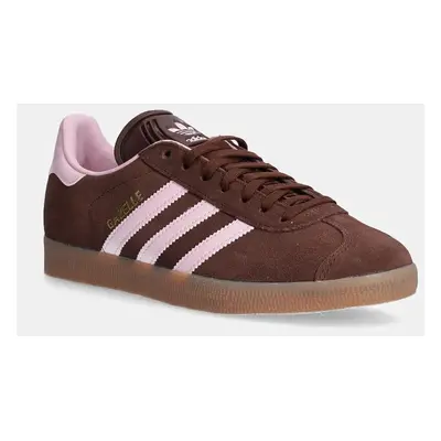 adidas Originals sneakers din piele intoarsă GAZELLE culoarea maro, JH5666