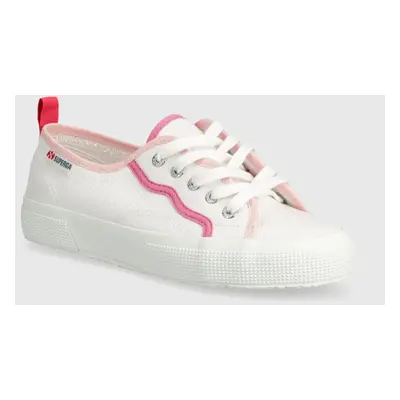 Superga tenisi 2750 CURLY BINDINGS femei, culoarea alb, S8138NW