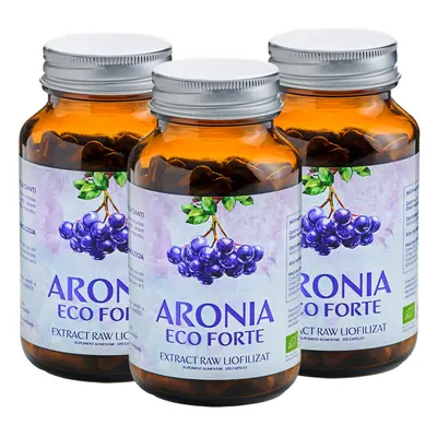 PROMO: 3 Flacoane Aronia Forte 120 Capsule ECO