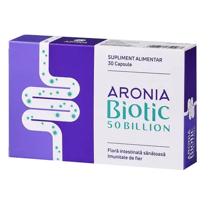 Aronia Biotic 50 Billion — probiotic și prebiotic premium care protejează microflora intestinală