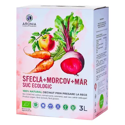 Suc de Sfeclă, Morcov și Măr 100% Natural și Ecologic 3L