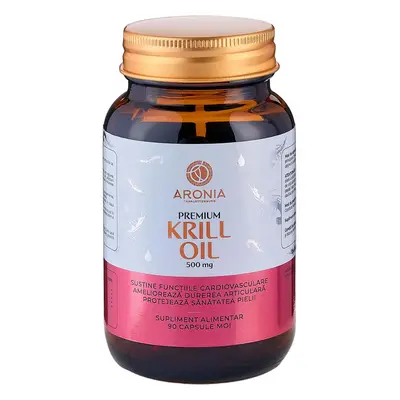 Premium Krill Oil 500mg — 90 capsule cu beneficii pentru inimă, ochi, piele și creier