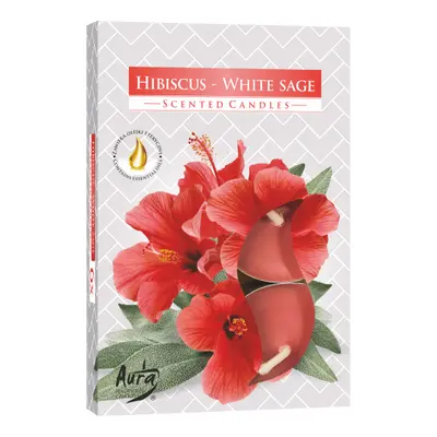 Set 6 pastile lumanari parfumate bispol - hibiscus white sage