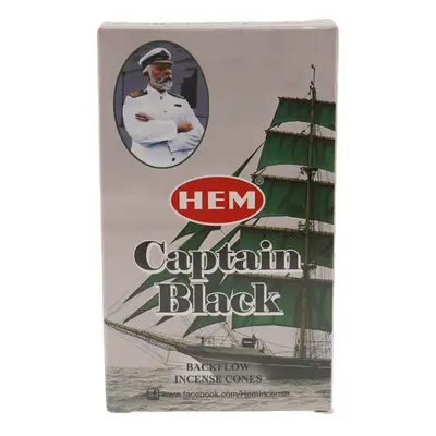 Conuri parfumate fumigatie hem captain black backflow 10 buc