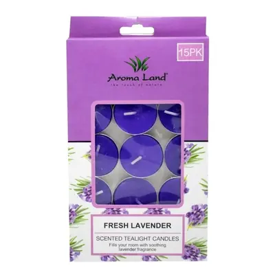 Set 15 lumanari parfumate pastila lavanda aromaland 3h