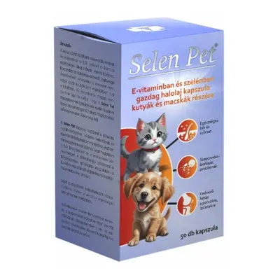 Selen Pet capsule ulei de pește pentru câini și pisici 50 capsule