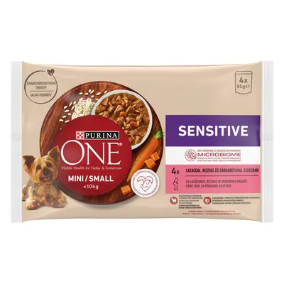 Purina ONE MINI Sensitive/Delicate cu somon 4 x 85 g