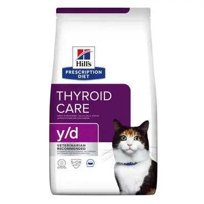 Hill's Prescription Diet y/d Thyroid Care hrana uscata pentru pisici 1,5 kg