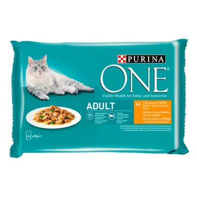 Hrană umedă pisici Purina ONE Adult 12 x (4 x 85 g)