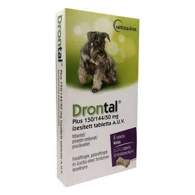 Drontal® Plus Flavour 150/144/50 mg 6 tablete