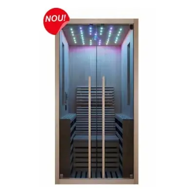 Sauna Sanotechnik Carbon brad canadian 130x100xH195 cm LED Starlight