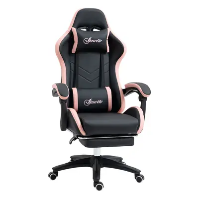 Scaun de Gaming Premium, Piele Ecologică PU, Oțel, Înălțime Ajustabilă, Spătar Inclinabil, 65x65