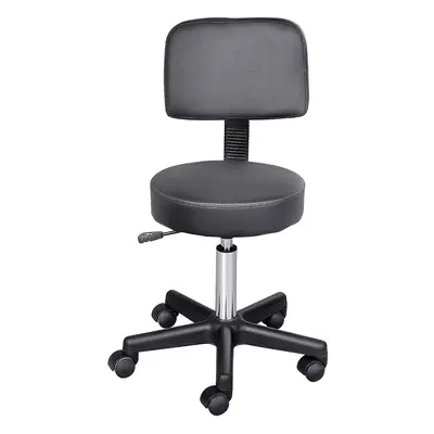 Scaun de Birou HOMCOM Rotativ, Ergonomic, Înălțime Ajustabilă, Piele Sintetică, 35x42-54cm, Negr