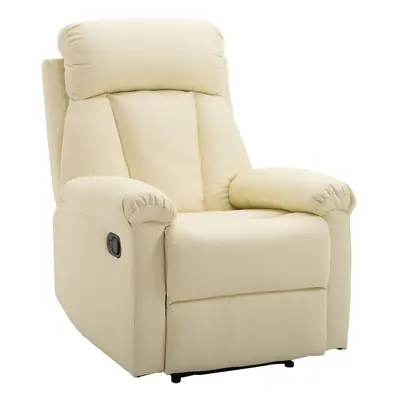 Fotoliu recliner cu spatar rabatabil HOMCOM, piele ecologica, 80×97×107cm | Aosom Romania