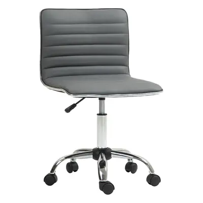 HOMCOM Scaun Ergonomic de Birou cu Înălțime Reglabilă, Șezut Pivotant și Rotile, 48x52x78-90 cm,