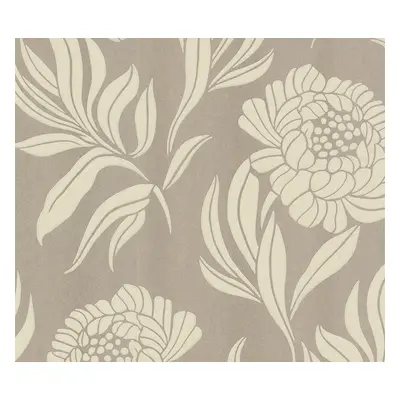 Tapet Chatsworth, Taupe Metallic Luxury Floral, 1838 Wallcoverings, 5.3mp / rola