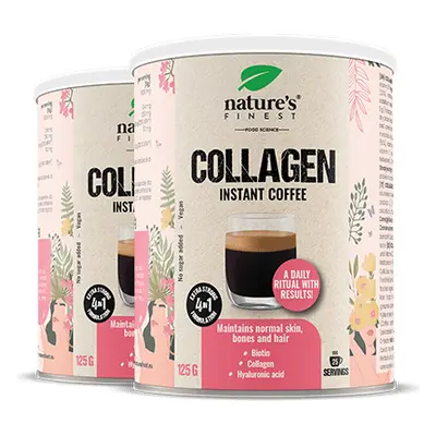 Collagen Coffee 1+1 | Lupta impotriva ridurilor | Colagen | Acid hialuronic | Biotina | Hidratar