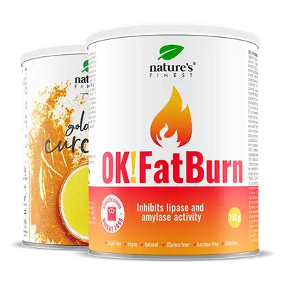 Golden Curcuma Latte + OK!Fatburn | 50% Reducere | Pierdere în greutate | Fatburner | Blochează 