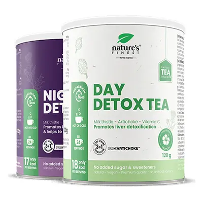 INNER CLEANSE | Day Detox tea + Night Detox Tea | Protecție pentru ficat | Digestie | Slăbire