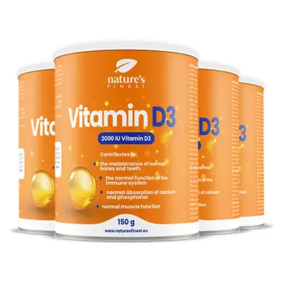 Vitamina D3 3+1 | Vitamina D3 de calitate | "Vitamina Soarelui" | Oase sănătoase | Dinti | Mușch