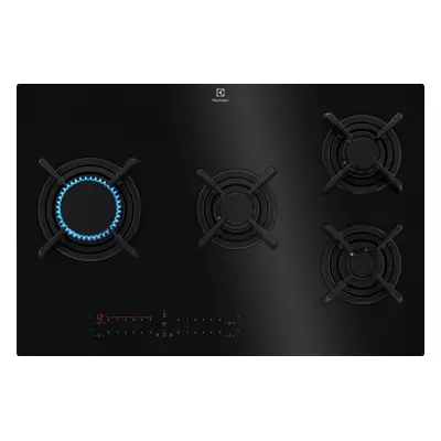 Electrolux Plită gaz pe sticlă cm Negru KGV8473IK