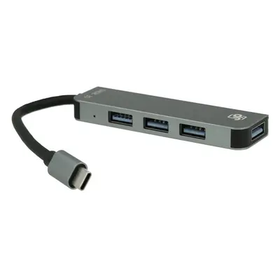 JP Hub 4in1, USB-C la 4x USB 3.0, gri