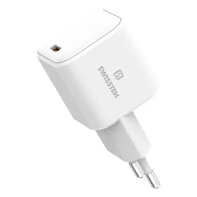 Swissten GaN 1x USB-C 45W, Power Delivery, alb