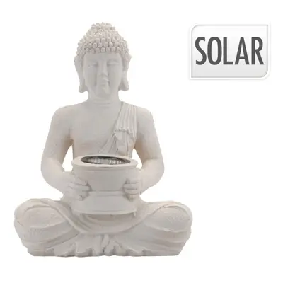 Lampa solara de gradina Buddha, 21x14x28 cm, ceramica