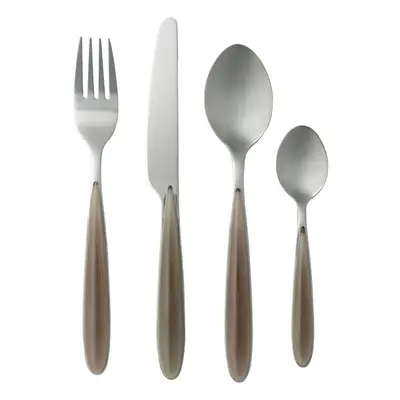 Set tacamuri piese, Brandani, inox, gri dove