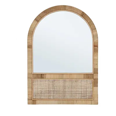 Oglinda decorativa Hajar Arch, Bizzotto, x cm, ratan/MDF, natural