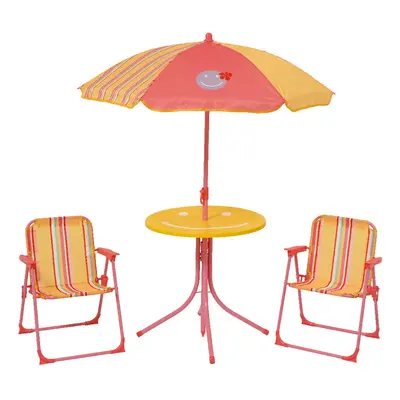 Set mobilier de gradina pentru copii Smiling Face, Decoris, piese, fier/poliester, multicolor