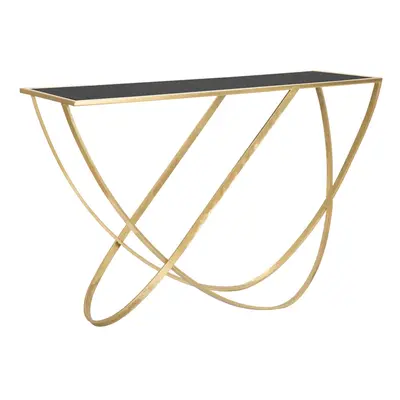 Consola Ring, Mauro Ferretti, 120x40x79 cm, fier, negru/auriu