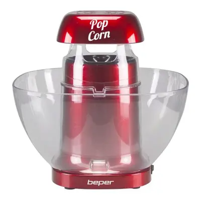 Aparat pentru popcorn Beper, W, 28.5x28.5x27 cm, ABS, rosu/transparent