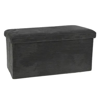 Bancheta cu spatiu pentru depozitare Ottoman, Excellent Houseware, 76x40x38 cm, max kg, velur, v