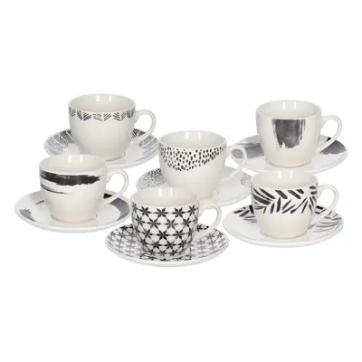 Set cesti de ceai cu farfurie Iris Zenith, Tognana Porcellane, ml, portelan New Bone China, mult