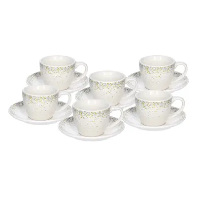 Set cesti de cafea cu farfurie Iris Astrid, Tognana Porcellane, ml, portelan New Bone China, mul