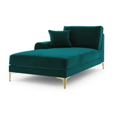 Sezlong living stanga, Madara, Mazzini Sofas, gold legs, 102x182x90 cm, catifea, bej