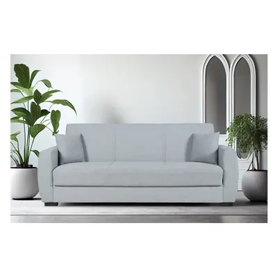 Canapea extensibila Oscar, 226x84x92 cm, locuri, lada de depozitare, Gri inchis