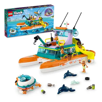 LEGO Friends Sea Rescue Boat Animal Rescue Toy Set