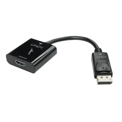 Adaptor LINDY 1x DisplayPort 1.2 Male - 1x HDMI 2.0 Female, Negru