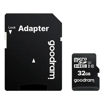 Card de memorie microSDHC Goodram 32GB,UHS I,cls + adaptor, M1AA-0320R12