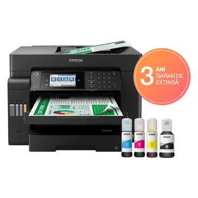 Multifunctional inkjet color CISS Epson L15150, dimensiune A3 (Printare, Copiere, Scanare, Fax),