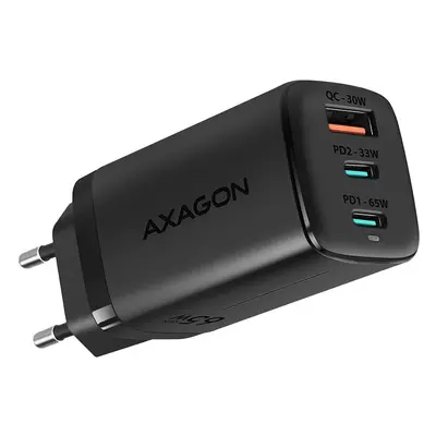 Incarcator retea AXAGON, ACU-DPQ65 GaN, QC 3.0, 65W, Negru