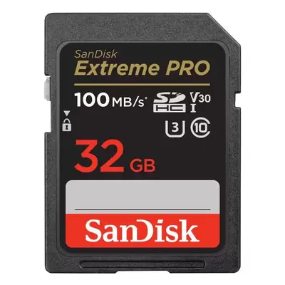 Card de memorie SanDisk Extreme PRO 32GB SDHC pana la 100MB/s & 90MB/s Read/Write speeds, UHS-I,