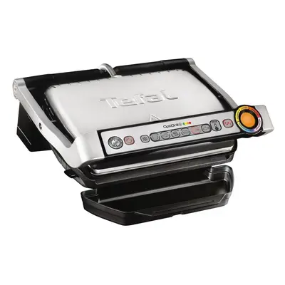 Gratar electric Tefal OptiGrill+ GC712D34, programe automate, argintiu