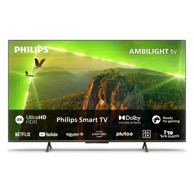 Televizor Philips AMBILIGHT tv LED 55PUS8118, cm, Smart TV, 4K Ultra HD, Clasa F (Model 2023), A