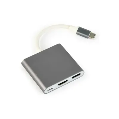 Adaptor Gembird, USB Tip C- USB 3.0 + HDMI, Space Grey