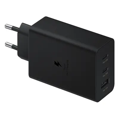 Incarcator retea USB Samsung Trio, Quick Charge, 65W, x USB - x USB Type-C, Negru EP-T6530NBEGEU