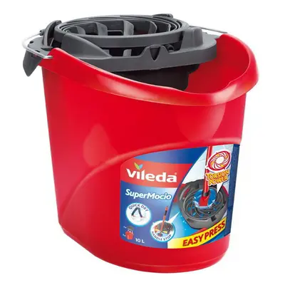 Galeata Vileda cu storcator pentru mop Power Press, L, rosu