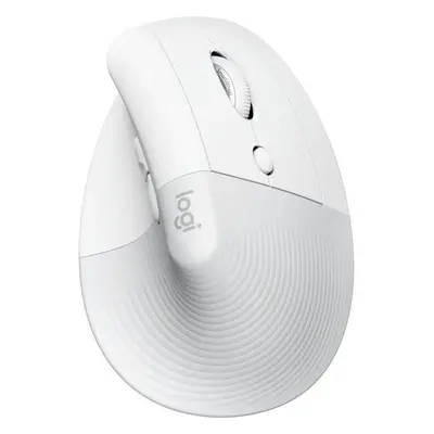 Mouse Wireless Logitech Lift for Mac, Vertical Ergonomic, Bluetooth, Alb